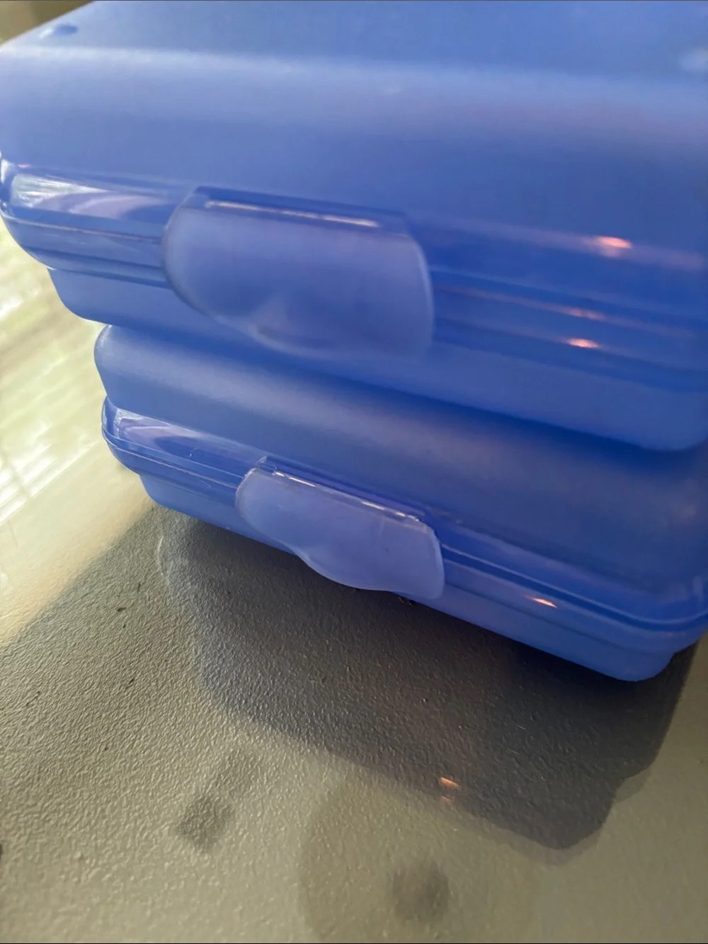 Tupperware Blue Plastic Sandwich Food Container-set of 2